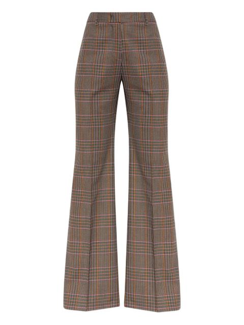 ETRO plaid flared trousers - Brown - zdjęcie produktu nr 1
