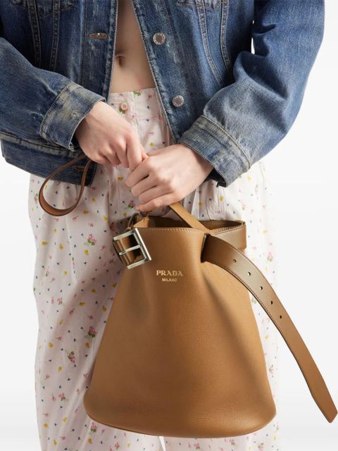 Prada Buckle bucket bag - Brown