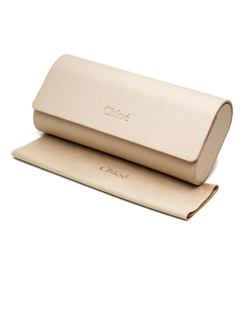 Chloé Eyewear braided-detail oversized sunglasses - Orange