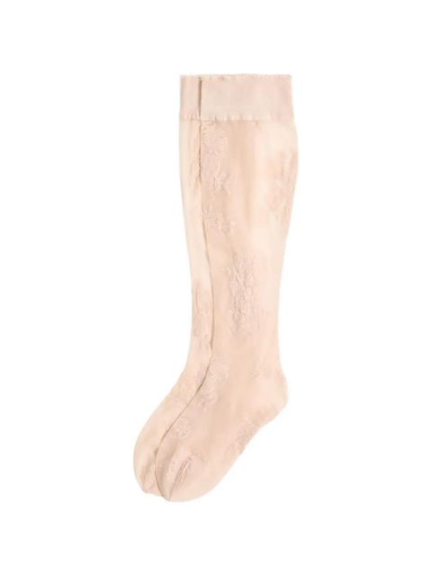 Valentino Garavani floral lycra knee-high socks - Neutrals - zdjęcie produktu nr 1