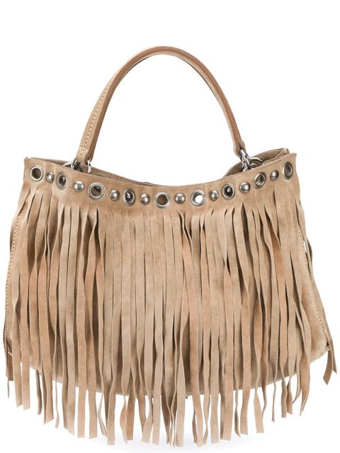 Miu Miu fringed tote bag - Brown