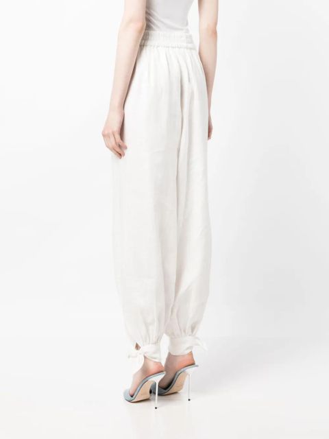 ZIMMERMANN wide-leg linen trousers - White