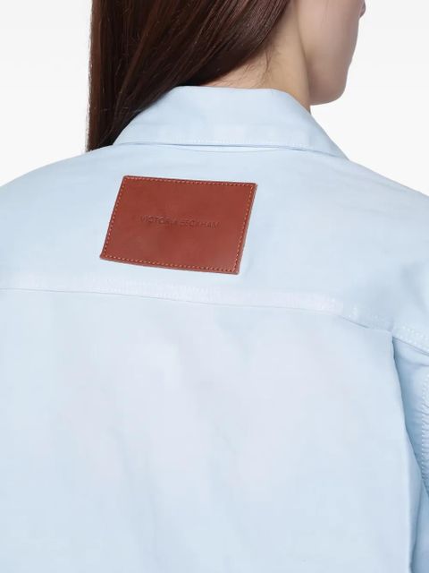 Victoria Beckham chest pocket trucker jacket - Blue