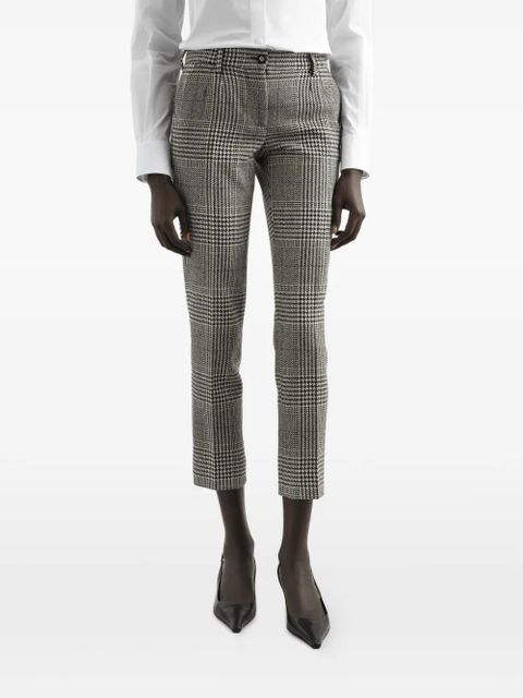 Dolce & Gabbana low-rise glen plaid trousers - Black - zdjęcie produktu nr 1