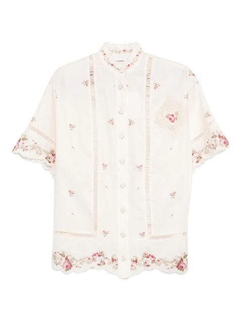 ZIMMERMANN Patience lace floral shirt - Neutrals - zdjęcie produktu nr 1
