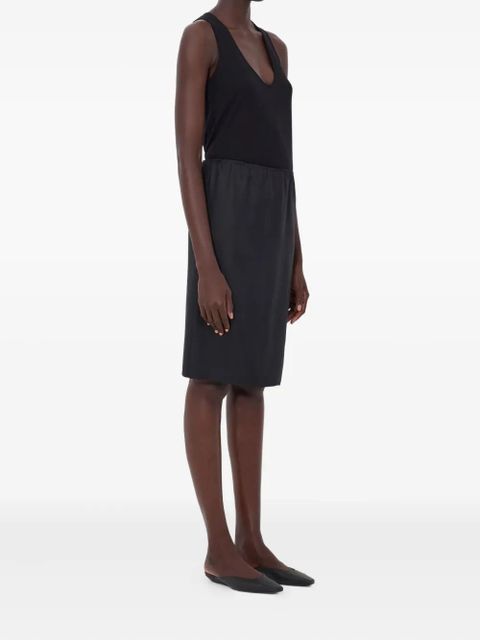 LouLou de Saison Vasali elasticated silk midi skirt - Black