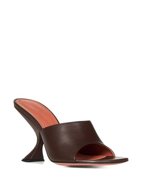 Amina Muaddi open-toe heeled pumps - Brown