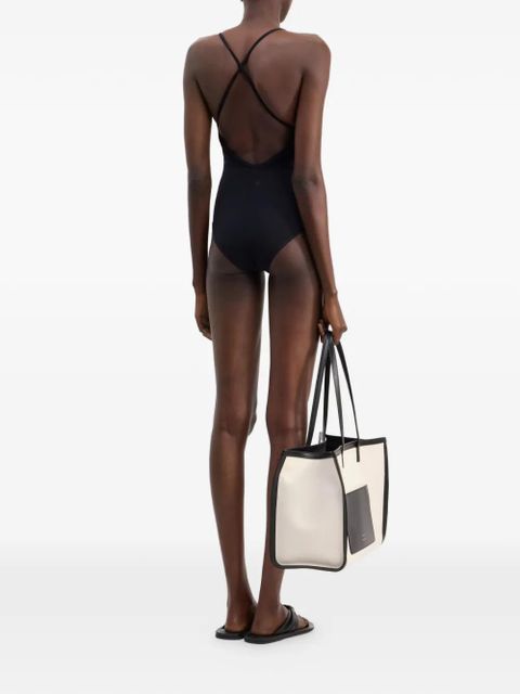 LouLou de Saison criss-crossing straps swimsuit - Black