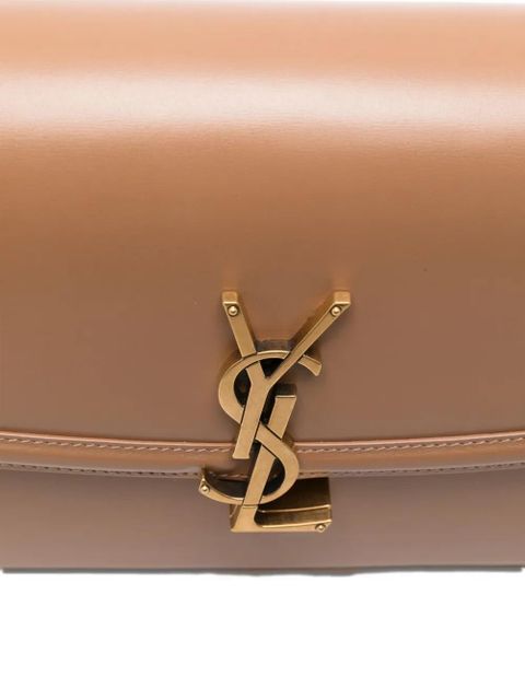 Saint Laurent medium Solferino logo-plaque foldover shoulder bag - Brown - zdjęcie produktu nr 2