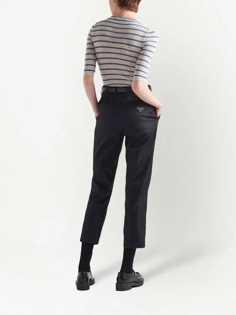 Prada logo-intarsia wool jumper - Grey