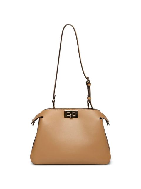 FENDI small Peekaboo logo shlouder bag - Brown - zdjęcie produktu nr 1