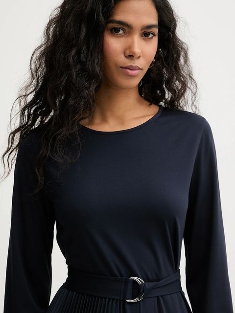 Weekend Max Mara sukienka TALAMO kolor granatowy mini rozkloszowana 2615621011600