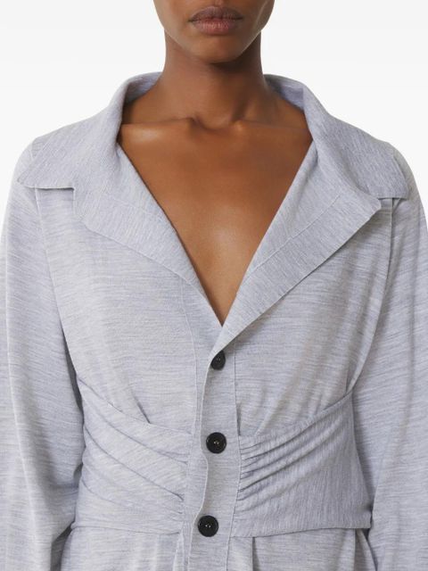 Lanvin button long-sleeve cardigan - Grey