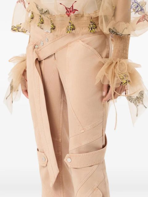 Blumarine belted trousers - Neutrals