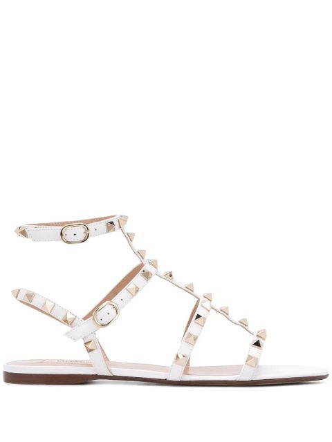 Valentino Garavani Rockstud flat sandals - Neutrals - zdjęcie produktu nr 1