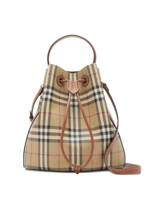 Burberry small Check bucket bag - Neutrals - zdjęcie produktu nr 1