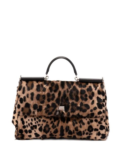 Dolce & Gabbana leopard-print tote bag - Brown - zdjęcie produktu nr 1