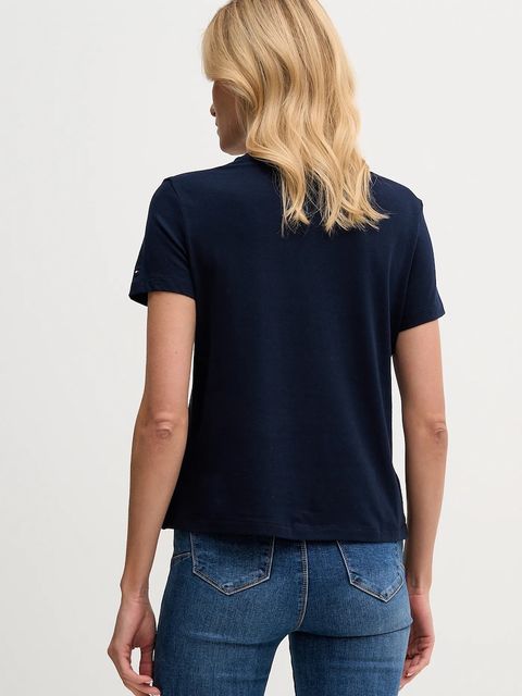 Tommy Hilfiger t-shirt damski kolor granatowy WW0WW47809 - zdjęcie produktu nr 2