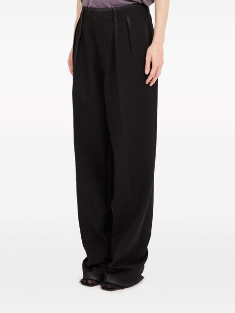 Maison Margiela straight-leg gabardine wool trousers - Black