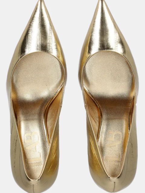 Answear.LAB szpilki skórzane kolor złoty