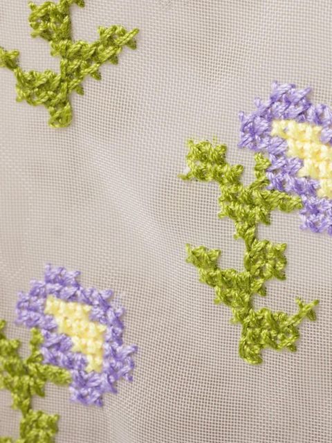 Miu Miu embroidered mesh shopping bag - White