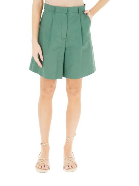 Weekend Max Mara pleated tailored shorts - Green - zdjęcie produktu nr 2