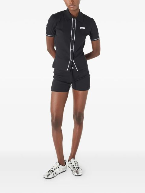 Marine Serre drawstring-fastening shorts - Black