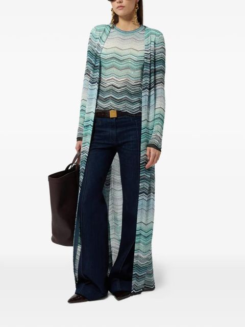 Missoni chevron long cardigan - Blue - zdjęcie produktu nr 2