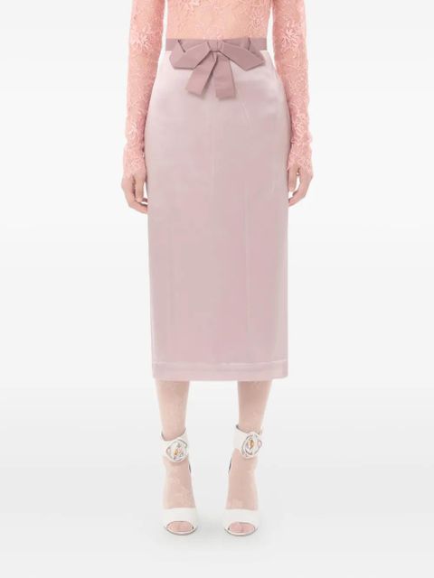 Valentino Garavani bow-detail midi skirt - Pink - zdjęcie produktu nr 2