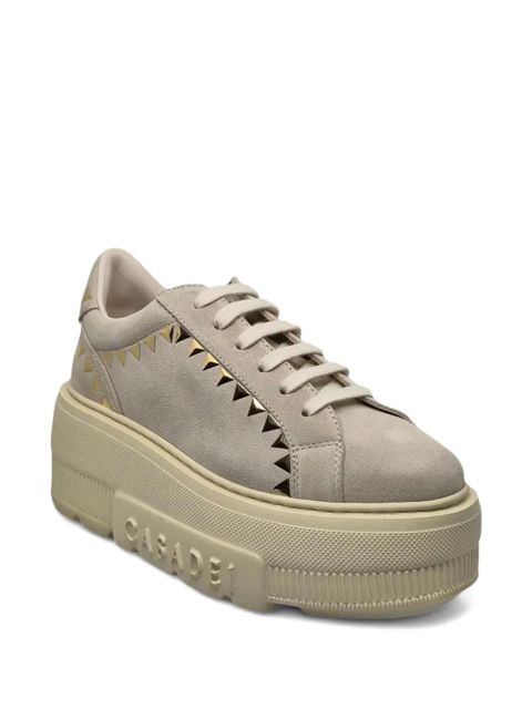 Casadei Nexus studded platform trainers - Neutrals