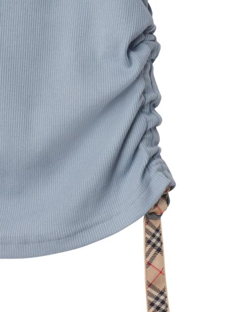 Burberry Check-trim tank top - Blue - zdjęcie produktu nr 2