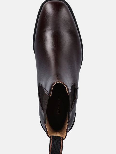 Gant sztyblety skórzane Fayy kolor brązowy na płaskim obcasie 31551128