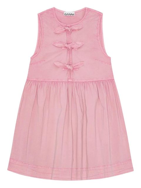 GANNI tie-front dress - Pink - zdjęcie produktu nr 1