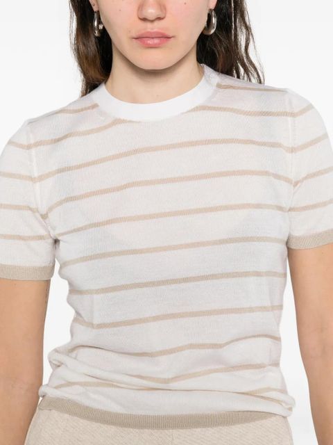 Max Mara striped T-shirt - White
