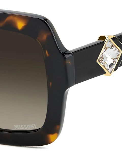MISSONI EYEWEAR logo-print sunglasses - Brown