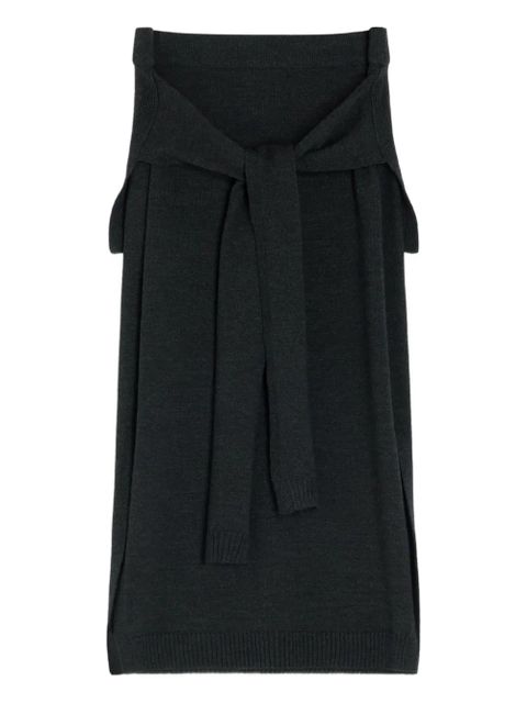 LEMAIRE tie-around ribbed midi skirt - Grey - zdjęcie produktu nr 1