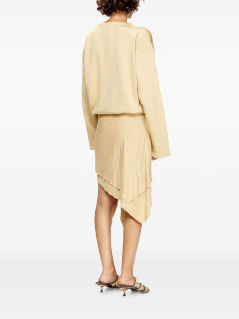 Diesel D-Creed drawstring wrap dress - Neutrals