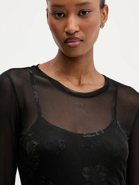 Desigual sukienka CASSIDY kolor czarny maxi dopasowana 25WWVK11