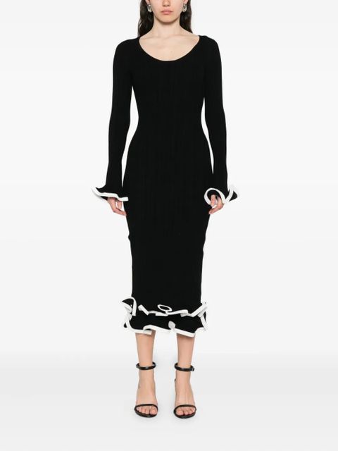 Simkhai Solani ruffled midi dress - Black - zdjęcie produktu nr 2