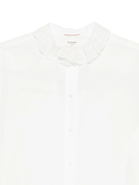 Saint Laurent lace-collar shirt - White