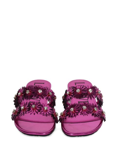 LOEWE Petal flower -rystal sandals - Pink