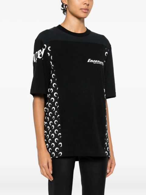 Marine Serre graphic-print T-shirt - Black