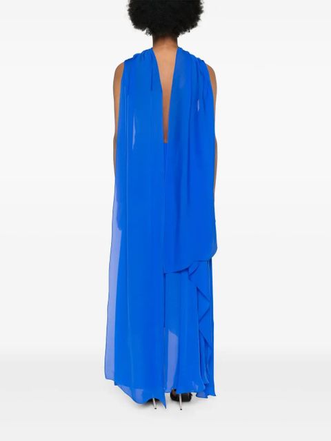 Givenchy draped silk maxi dress - Blue