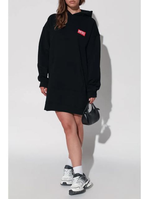 Diesel D-Boxt cotton hoodie dress - Black