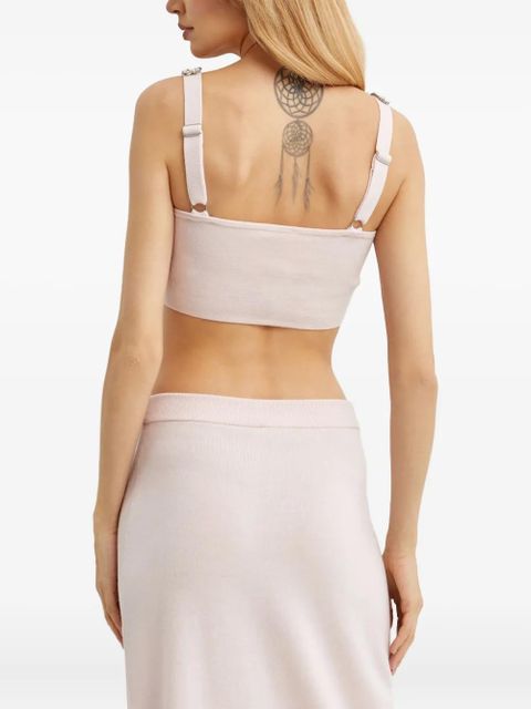 ZIMMERMANN square-neck crystal-embellished top - Pink