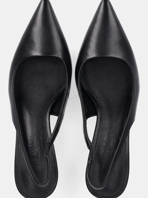 Answear.LAB szpilki skórzane kolor czarny