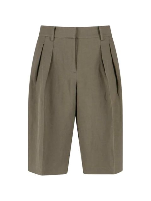 The Frankie Shop Bilbao pleated bermuda shorts - Green - zdjęcie produktu nr 1