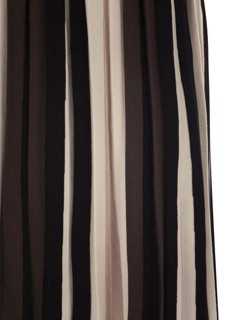 Weekend Max Mara striped pleated midi skirt - Neutrals