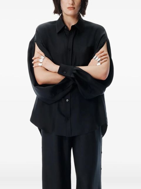 Alexander Wang slashed-sleeve shirt - Black