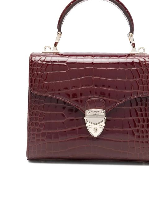 Aspinal Of London medium Mayfair crocrodile-embossed tote bag - Red